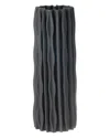 Bidkhome Ceramic 3d Printed Vase In Black