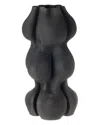 Bidkhome Ceramic 3d Printed Vase In Black