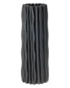 Bidkhome Ceramic 3d Printed Vase In Black
