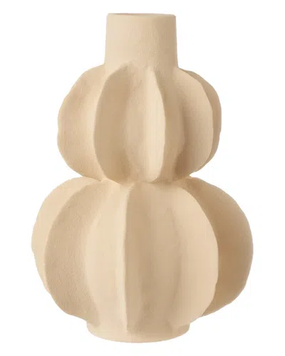 Bidkhome Ceramic 3d Printed Vase In Brown