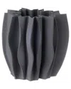 Bidkhome Ceramic 3d Printed Vase In Grey