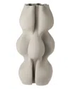 Bidkhome Ceramic 3d Printed Vase In Grey