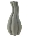 Bidkhome Ceramic 3d Printed Vase In Grey