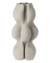 Bidkhome Ceramic 3d Printed Vase In Grey
