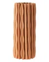 Bidkhome Ceramic 3d Printed Vase In Orange