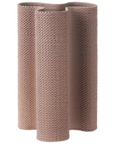 Bidkhome Ceramic 3d Printed Vase In Red