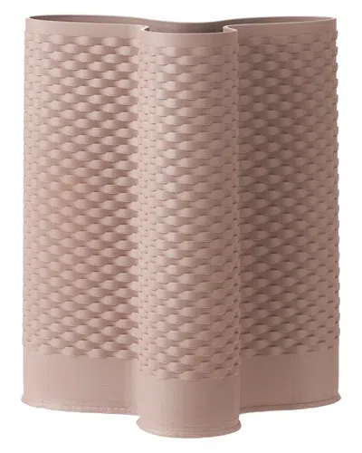 Bidkhome Ceramic 3d Printed Vase In Red