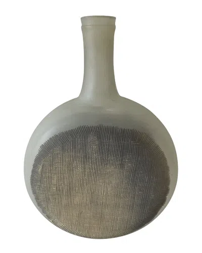 Bidkhome Decorative Glass Bottle/vase In Gray