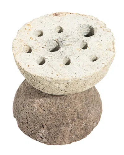 Bidkhome Double Stacking Stone Frogs In Brown