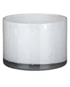 Bidkhome Estelle Recycled Glass Bowl White 8.65india