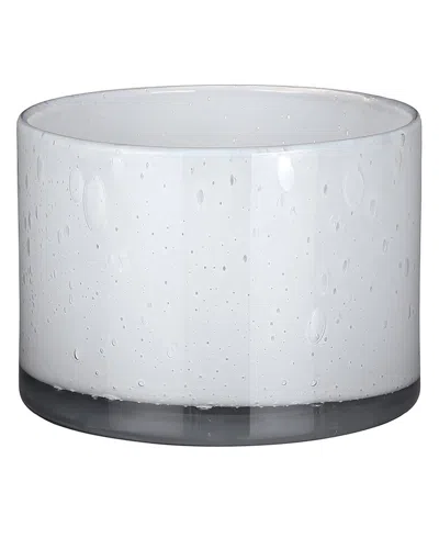 Bidkhome Estelle Recycled Glass Bowl White 8.65india