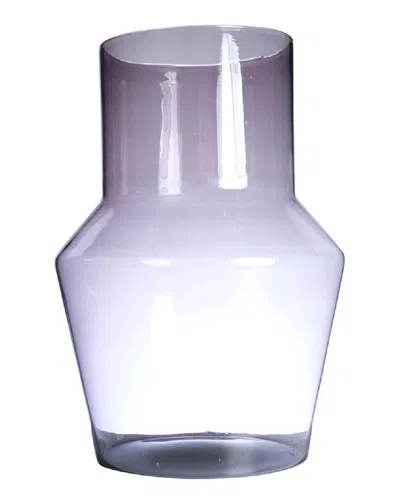 Bidkhome Evie Mouthblown Recycled Glass Vase In Purple
