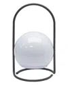 Bidkhome Flameless Outdoor Lantern Circular Candle In Gray