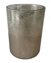 Bidkhome Glass Candle Holder In Silver