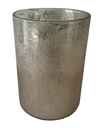 Bidkhome Glass Candle Holder In Silver