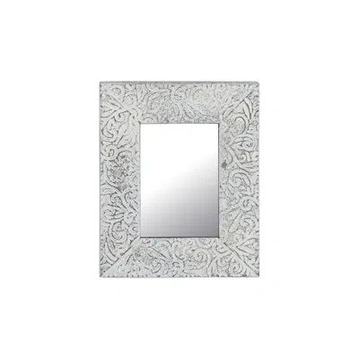 Bidkhome Gray Iron Antique Mirror Small In Silver