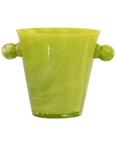 Bidkhome Green Resin Ice Bucket With Handles