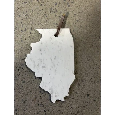 Bidkhome Illinois Marble Cutting Board In White
