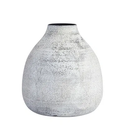 Bidkhome Iron Antique Grey Vase In Gray