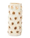 Bidkhome Large Cylinder Object With Holes In White