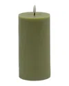 Bidkhome Large Flameless Pillar Candle In Green