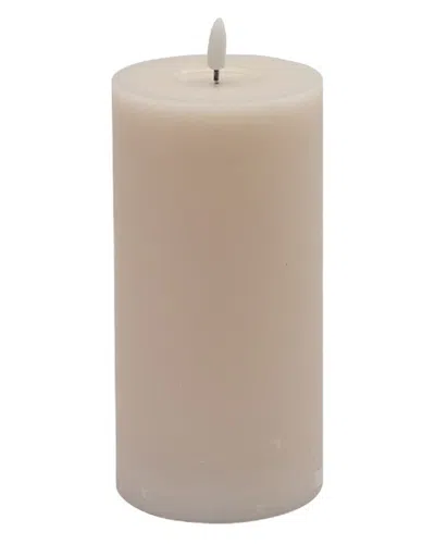 Bidkhome Large Flameless Pillar Candle In Pink