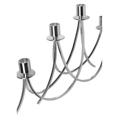 Bidkhome Lilana Candleholder For 4 Candles In Silver