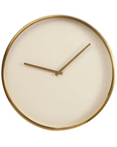 Bidkhome Matt Brass Dial Clock In Gold