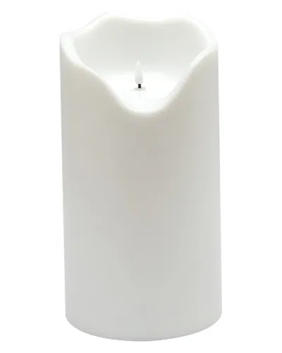 Bidkhome Medium Flameless Outdoor Candle In White