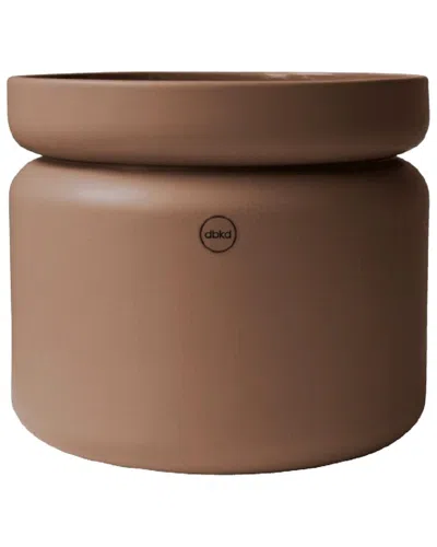 Bidkhome Neck Wide Vase In Brown