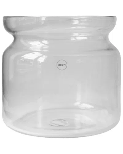 Bidkhome Neck Wide Vase In Transparent
