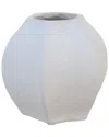 Bidkhome Paper Mache Vase In White