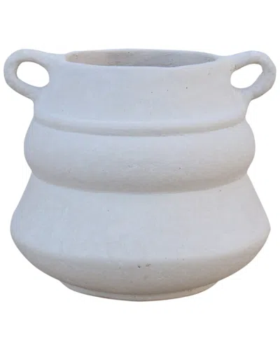Bidkhome Paper Mache Vase In White
