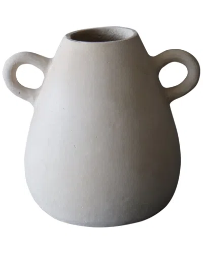 Bidkhome Paper Mache Vase In White