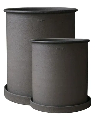 Bidkhome Plant Pot 2 Set In Brown