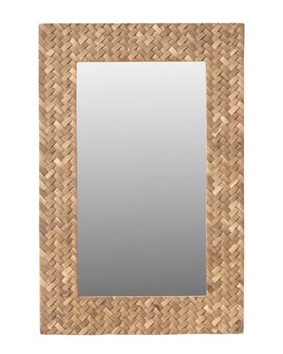 Bidkhome Reclaimed Teak Rectangle Mirror Frame In Brown