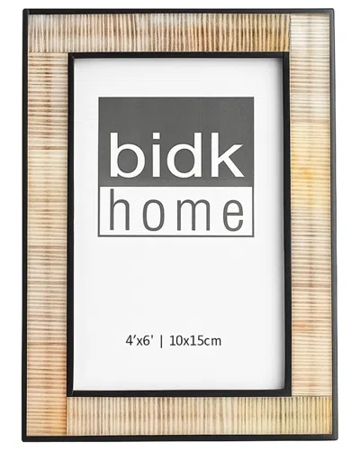 Bidkhome Resin Horn Picture Frame 4x6 In Neutral
