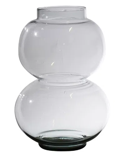 Bidkhome Round Duo Mouthblown Recycled Glass Vase Dia 6.3