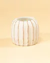 Bidkhome Rustic Fluted Pot In White