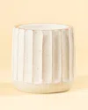 Bidkhome Rustic Fluted Pot In White
