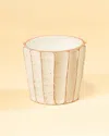 Bidkhome Rustic Fluted Pot In White