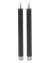 Bidkhome Set Of 2 Medium Flameless Taper Candles In Gray