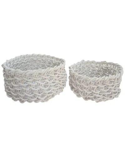 Bidkhome Set Of 2 Round Folding Baskets