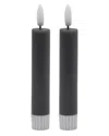 Bidkhome Set Of 2 Small Flameless Taper Candles In Gray