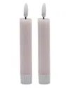 Bidkhome Set Of 2 Small Flameless Taper Candles In Pink