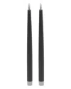 Bidkhome Set Of 2 Tall Flameless Taper Candles In Gray