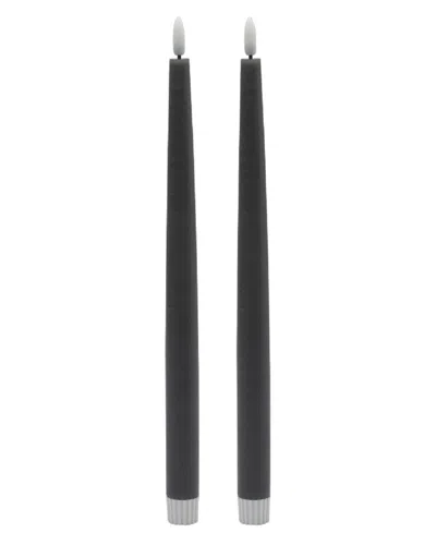 Bidkhome Set Of 2 Tall Flameless Taper Candles In Gray