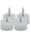 Bidkhome Set Of 4 Flameless Tealight Candles In White
