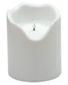Bidkhome Small Flameless Outdoor Candle In White