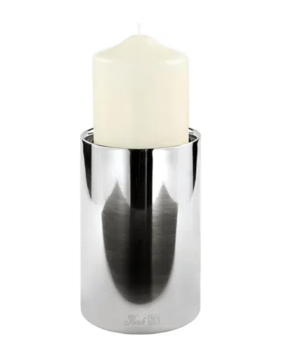 Bidkhome Sobrio Pillar Candle Stand In Silver